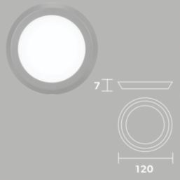4lite Hampton Round LED Silver Warm White Under Cabinet Lights Without Bezel 6.3W 110lm 3 Pack