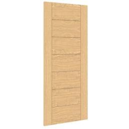 Green & Taylor 7-Door Satin Lacquered Oak Wooden Horizontal Pattern Internal Fire FD30 Door 1981mm x 838mm