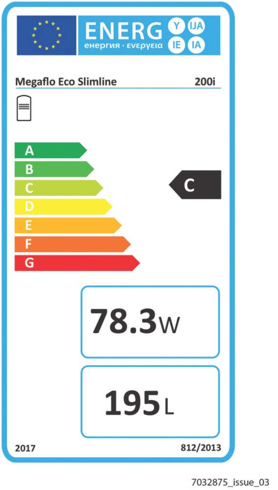 Heatrae Sadia Megaflo Eco Slimline 200i Indirect Unvented Unvented Hot  Water Cylinder 200Ltr - Screwfix