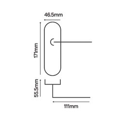 Smith & Locke Lyme Fire Rated Lever Lock Door Handle Pair Chrome / Brushed Nickel