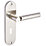 Smith & Locke Lyme Fire Rated Lever Lock Door Handle Pair Chrome / Brushed Nickel