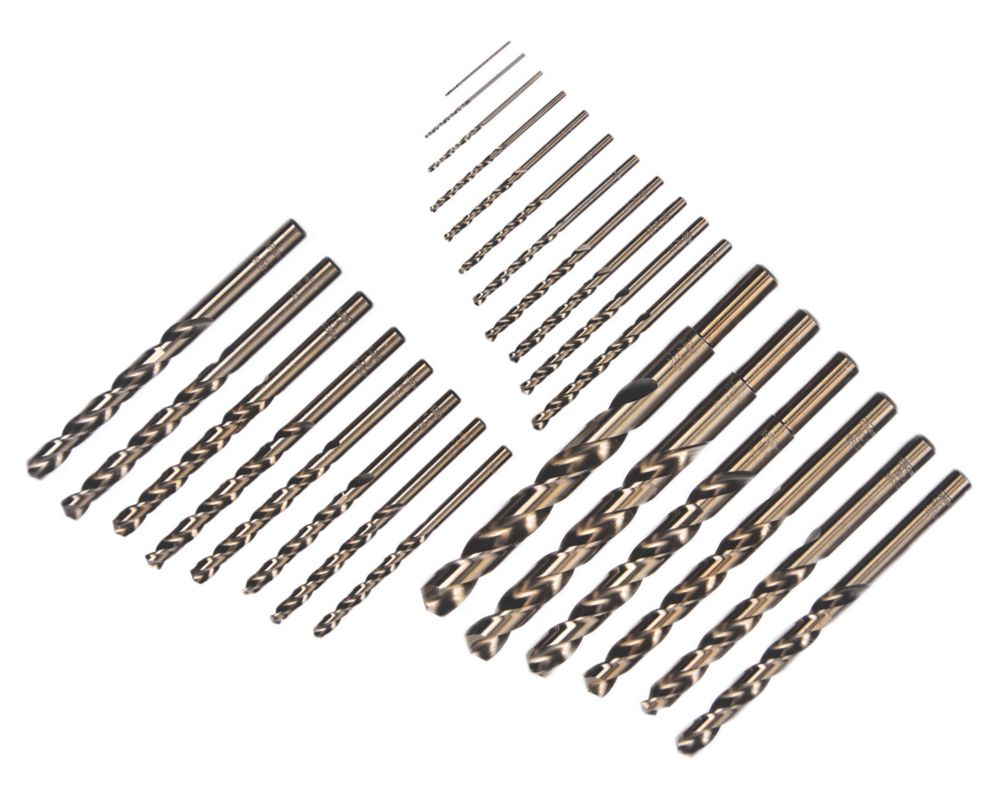 Erbauer Round Shank HSS Drill Bits 25 Piece Set Screwfix