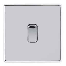 Arlec  10A 1-Gang 2-Way Light Switch  Polished Chrome