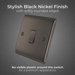 British General Nexus Metal 10AX 1-Gang Intermediate Switch Black Nickel