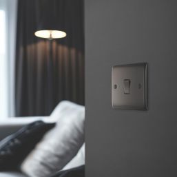 British General Nexus Metal 10AX 1-Gang Intermediate Switch Black Nickel