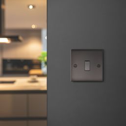 British General Nexus Metal 10AX 1-Gang Intermediate Switch Black Nickel