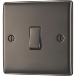 British General Nexus Metal 10AX 1-Gang Intermediate Switch Black Nickel