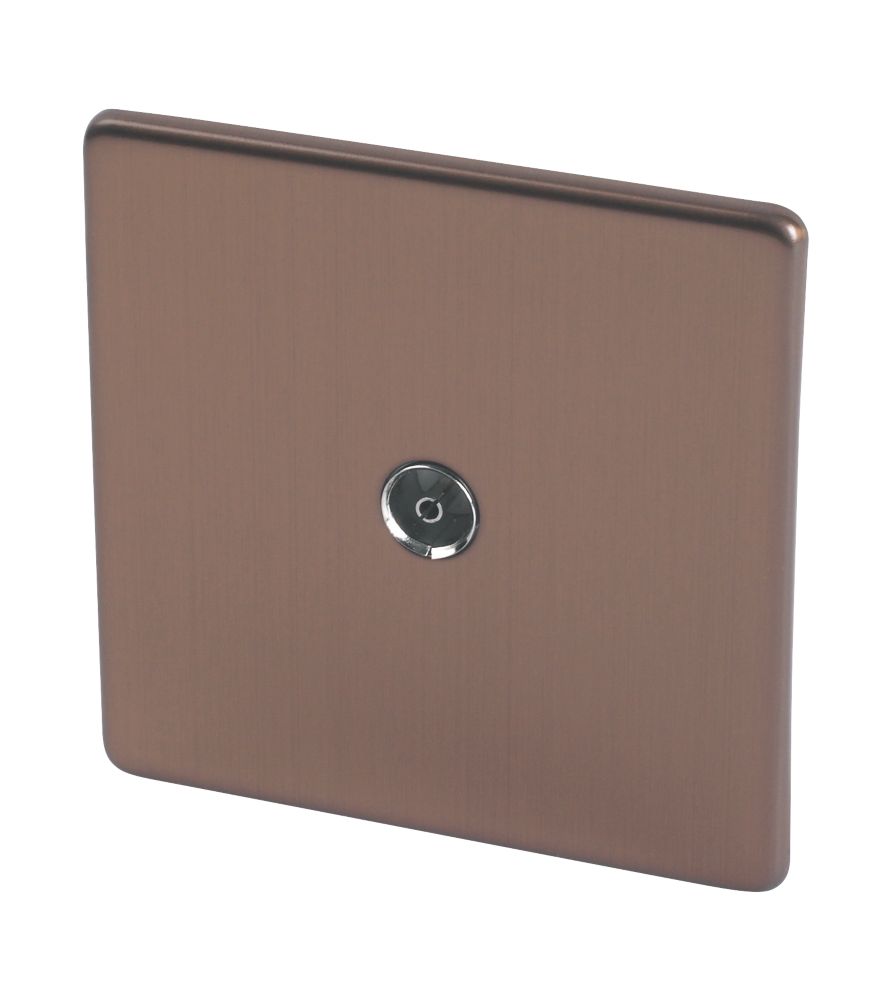 Varilight  1-Gang Coaxial TV Socket Brushed Bronze