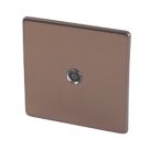 Varilight  1-Gang Coaxial TV Socket Brushed Bronze