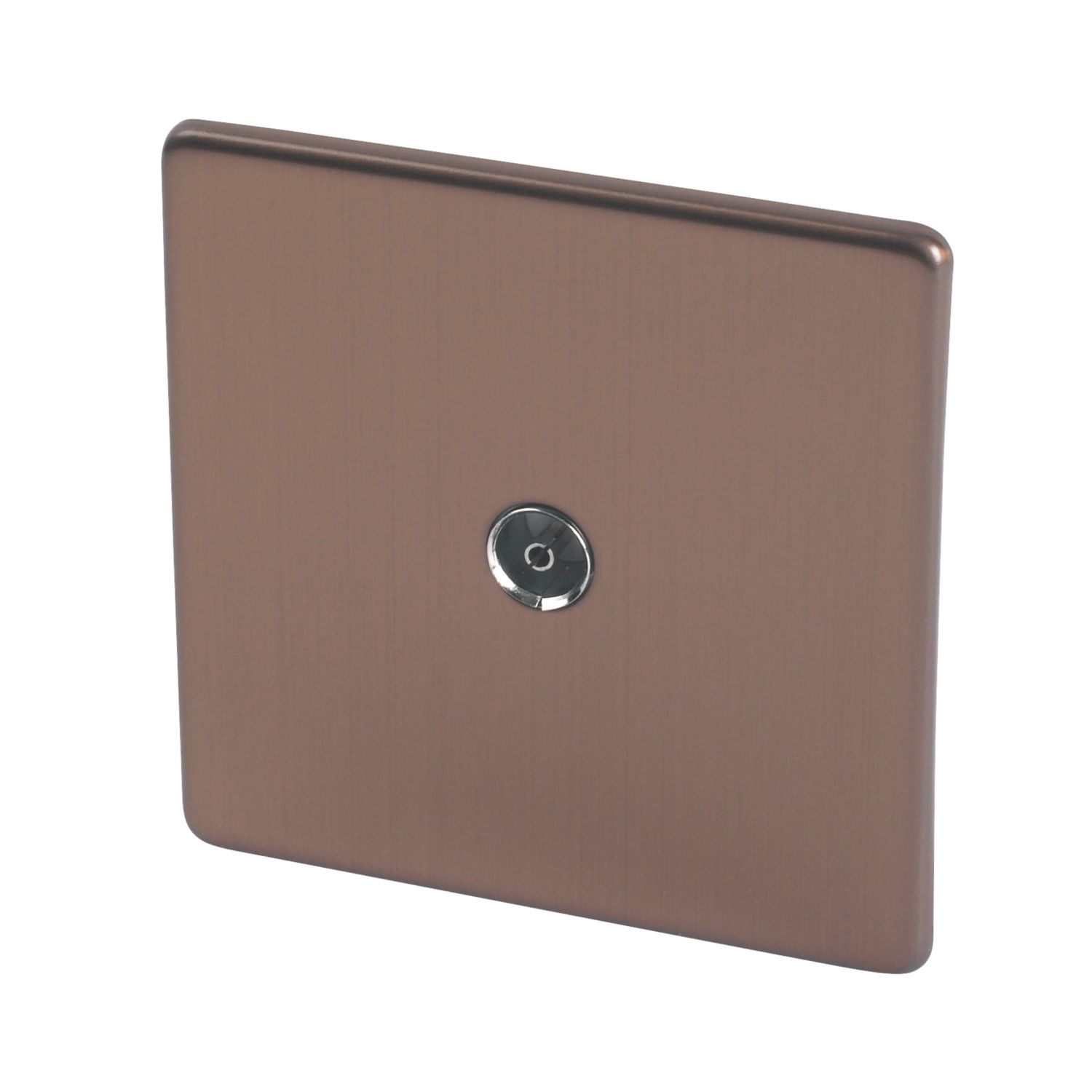 Varilight 1-Gang Coaxial TV Socket Brushed Bronze (7665H)