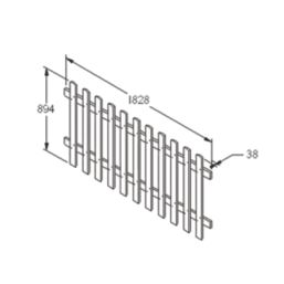 Forest Pale Picket  Fence Panels Golden Brown 6' x 3' Pack of 6