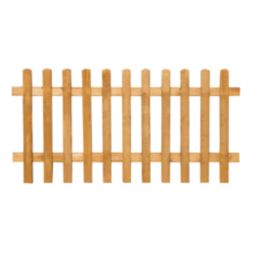 Forest Pale Picket  Fence Panels Golden Brown 6' x 3' Pack of 6