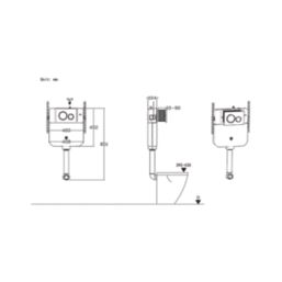 Slim Concealed Cistern 6/4Ltr