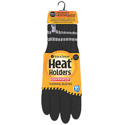 SockShop Heat Holders Thermal Gloves Black Large / X Large