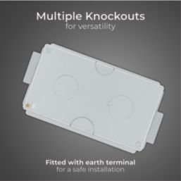 British General  Fire Rated 2-Gang Dry Lining  Box 47mm