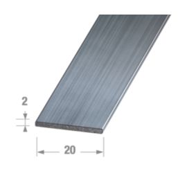 Essentials Black Flat Profile 1m x 20mm x 2mm