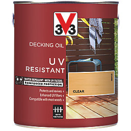 V33 High Performance UV-Resistant Decking Oil Clear 2.5Ltr