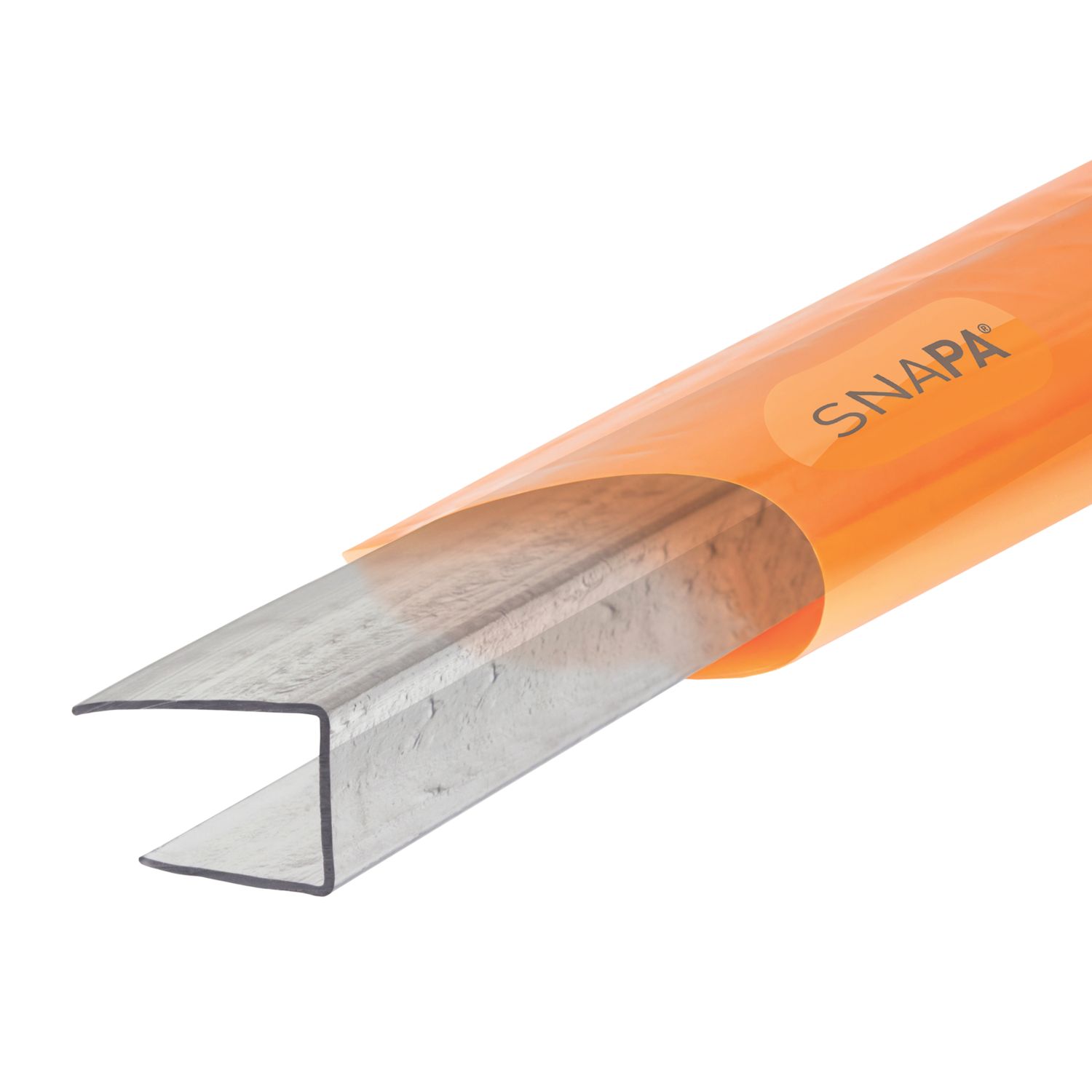 SNAPA Clear 16mm C-Section Glazing Bar 4000mm x 20mm (766FH)