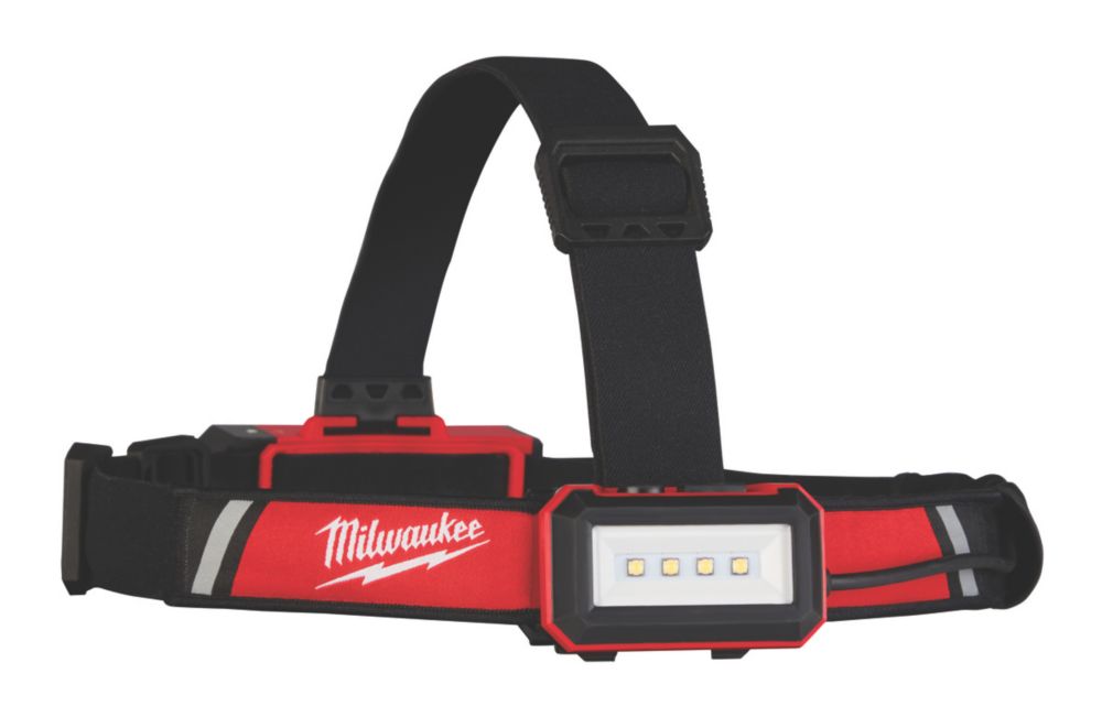 Milwaukee L4 HLRP Rechargeable LED USB Hard Hat Headlamp Red / Black