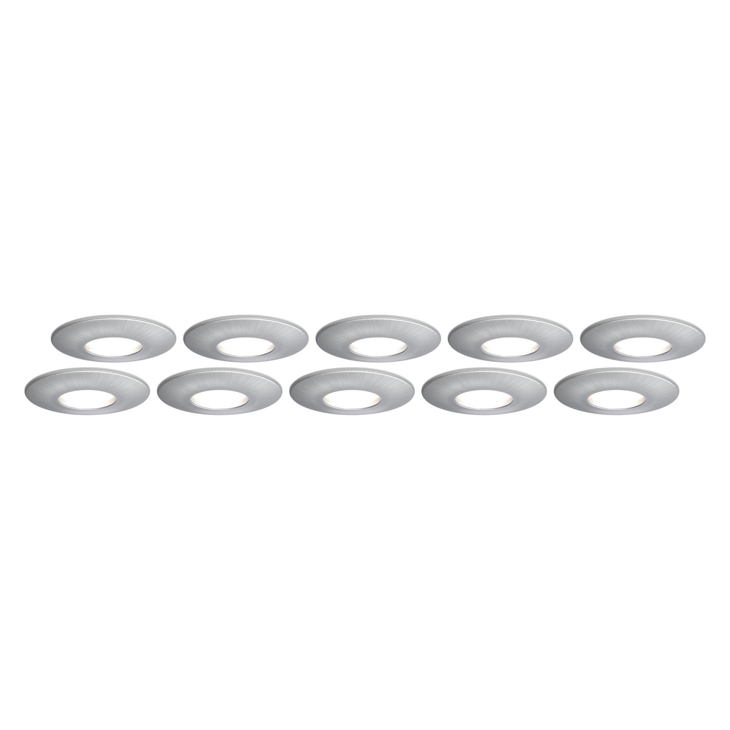 4lite Fixed Fire Rated Downlights Brushed Chrome 30 Pack (766GR)