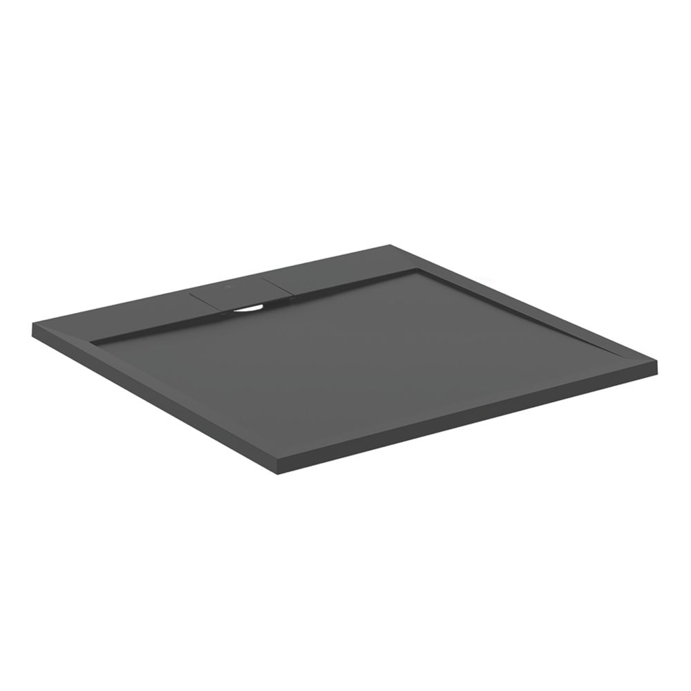 Ideal Standard i.life Ultraflat S E8965FV Square Shower Tray Jet Black ...