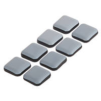Fix-O-Moll Grey Square Self-Adhesive Easy Gliders 25 x 25mm 8 Pack