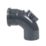 FloPlast  Push-Fit -Boss 92.5° Single Socket Access Bend Anthracite Grey 110mm