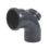 FloPlast  Push-Fit -Boss 92.5° Single Socket Access Bend Anthracite Grey 110mm