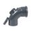 FloPlast  Push-Fit -Boss 92.5° Single Socket Access Bend Anthracite Grey 110mm