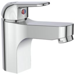 Refurb Ideal Standard Esino Chrome 135mm Cloakroom Lever Mono Basin Mixer Tap  With Clicker Waste