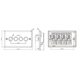 Knightsbridge  4-Gang 2-Way LED Intelligent Dimmer Switch  Polished Chrome