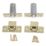 Essentials Roller Cabinet Latches Polished Brass 57mm x 23mm 2 Pack
