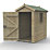 Forest Timberdale 4' 6" x 6' 6" (Nominal) Apex Tongue & Groove Timber Shed with Base