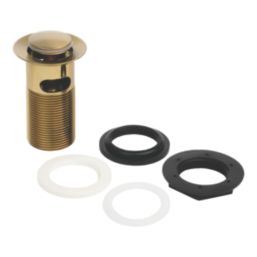 Flomasta Slotted Pop Up Small Basin Waste Brushed Brass 66mm