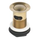 Flomasta Slotted Pop Up Small Basin Waste Brushed Brass 66mm