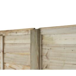Forest Natural Timber Reeded Fence Posts 95mm x 95mm x 2.4m 5 Pack