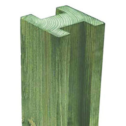 Forest Natural Timber Reeded Fence Posts 95mm x 95mm x 2.4m 5 Pack