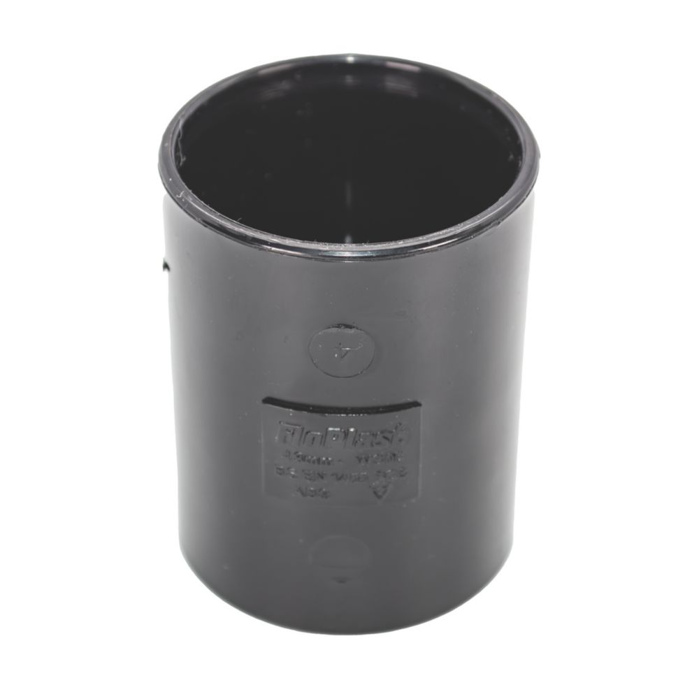 FloPlast Solvent Weld Straight Couplers 40mm x 40mm Black 5 Pack