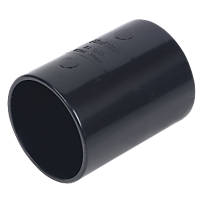 FloPlast Solvent Weld Straight Couplers 40 x 40mm Black 5 Pack