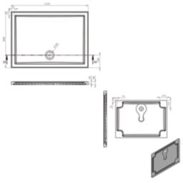 Milan Rectangular Bathroom Shower Tray & Waste White Gloss 1100mm x 800mm x 40mm