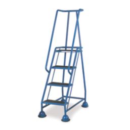 Barton Steel 1.05m Blue 4 Step Podium Steps