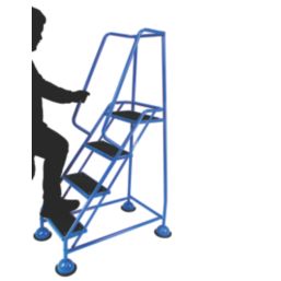 Barton Steel 1.05m Blue 4 Step Podium Steps