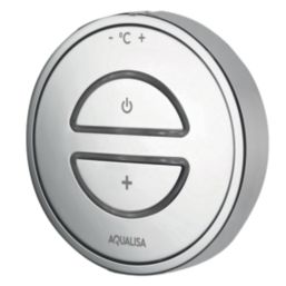 Aqualisa Smart Link Gravity-Pumped Rear-Fed Chrome Thermostatic Single Outlet Concealed Smart Shower with Adjustable Head