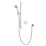 Aqualisa Smart Link Gravity-Pumped Rear-Fed Chrome Thermostatic Single Outlet Concealed Smart Shower with Adjustable Head