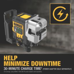 DEWALT DCLE14301GB-XJ Green Self-Levelling Multi-Line USB 3 x 180° Beam Laser