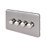 Schneider Electric Lisse Deco 4-Gang 2-Way  Dimmer Switch  Brushed Stainless Steel