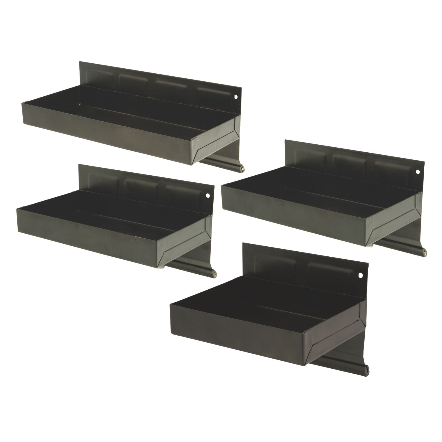 Silverline Steel Magnetic Tool Tray Set 150-310mm 4 Pieces (767FU)
