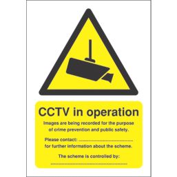 Contact "CCTV in Operation" sign 420mm x 297mm