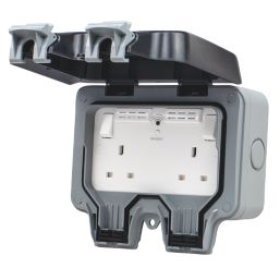 2 Outlet Power Switch Plug Weatherproof Outdoor Light Wireless