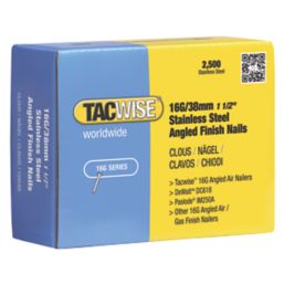 Tacwise Stainless Steel Angled Finishing Nails 16ga x 38mm 2500 Pack